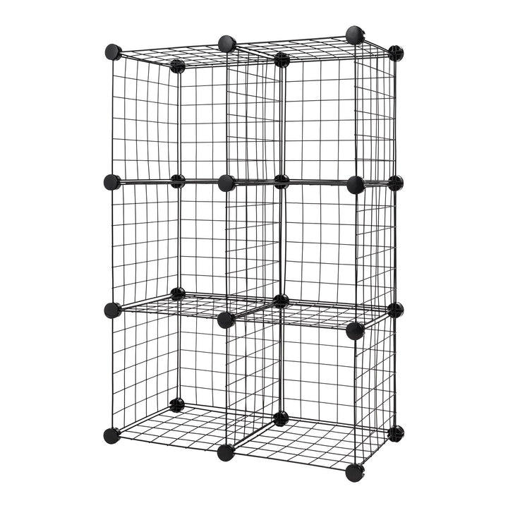 Wire Storage Cubes Modular, Black