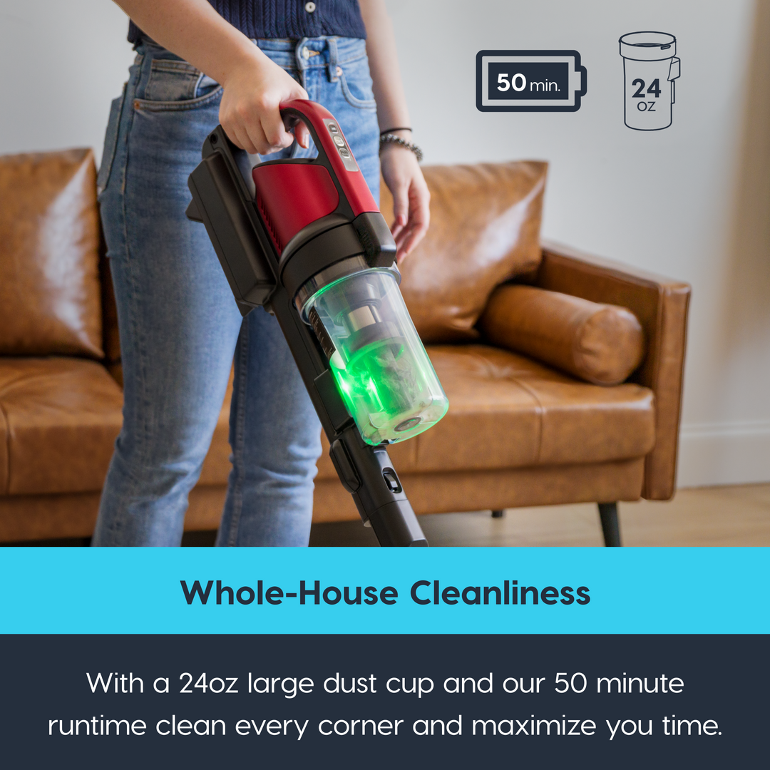 Cordless Stick Vacuum Cleaner - 24oz Dust Cup - IRIS USA