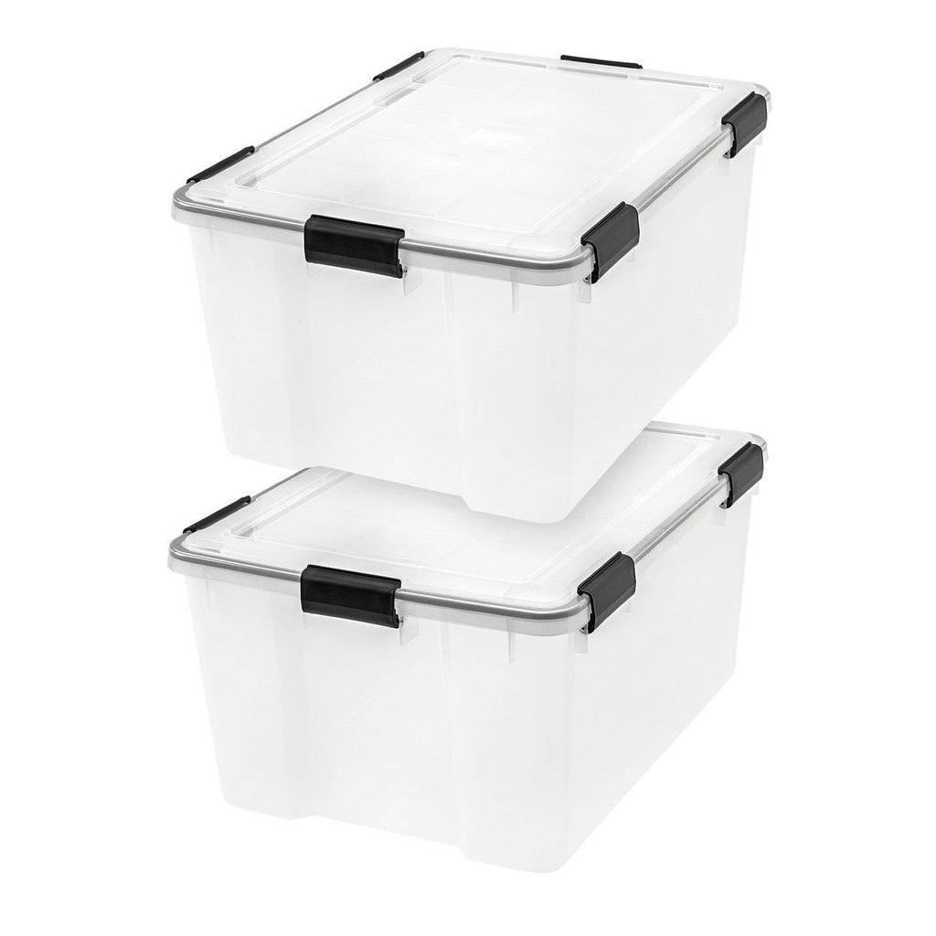アイリス Storage Box, WeatherPro® 46 Qt 2 Pack, Clear – IRIS USA