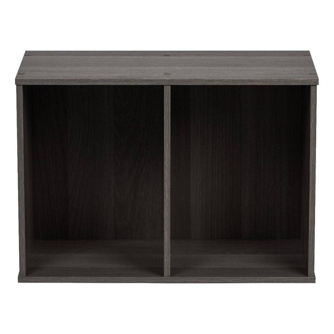 2-Tier Wood Storage Shelf, Gray - IRIS USA, Inc.
