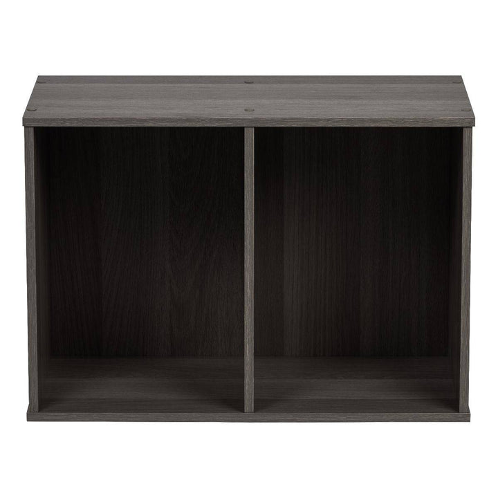 2-Tier Wood Storage Shelf, Gray - IRIS USA, Inc.