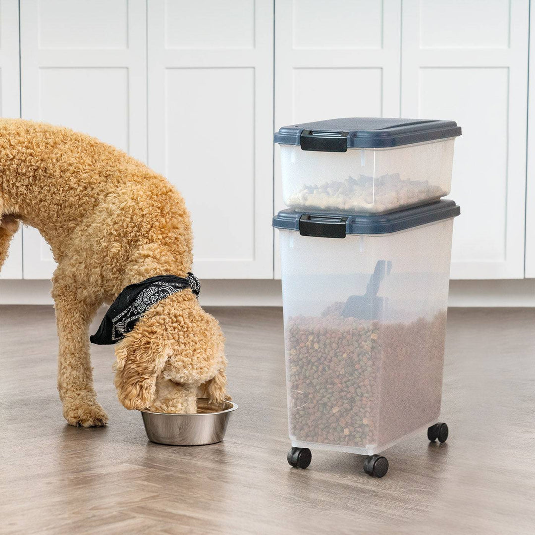 3-Piece Airtight Pet Food Container Combo, Navy - IRIS USA, Inc.