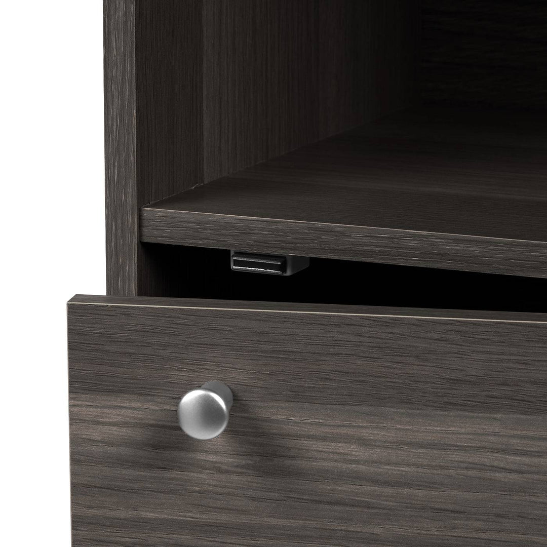 IRIS USA 3 Tier Small Storage Cabinet, Portable Storage Shelf Unit, Small Bookcase with Doors, Grey - IRIS USA, Inc.