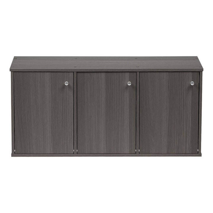 IRIS USA 3 Tier Small Storage Cabinet, Portable Storage Shelf Unit, Small Bookcase with Doors, Grey - IRIS USA, Inc.