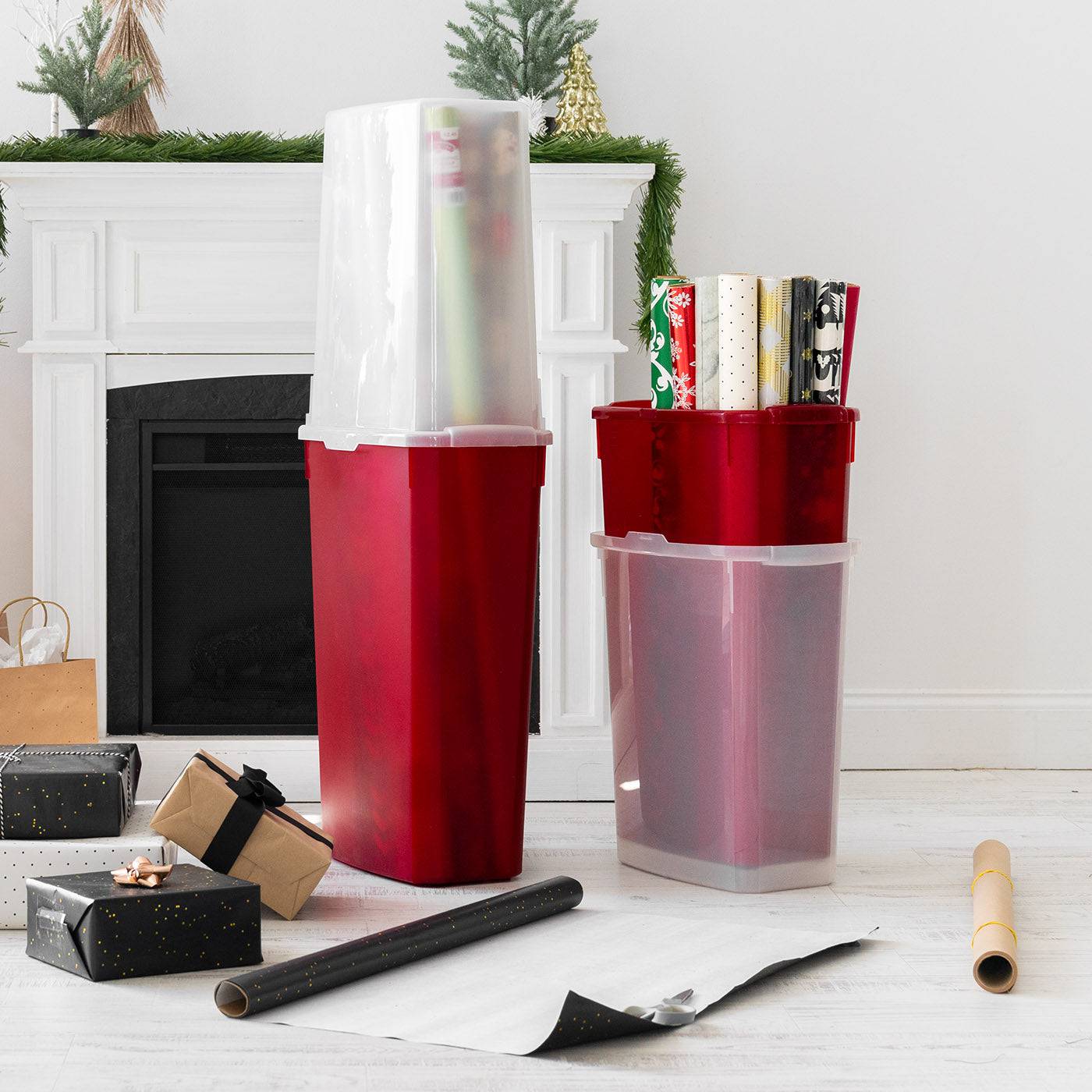 Wrapping Paper Storage Container Cart 40