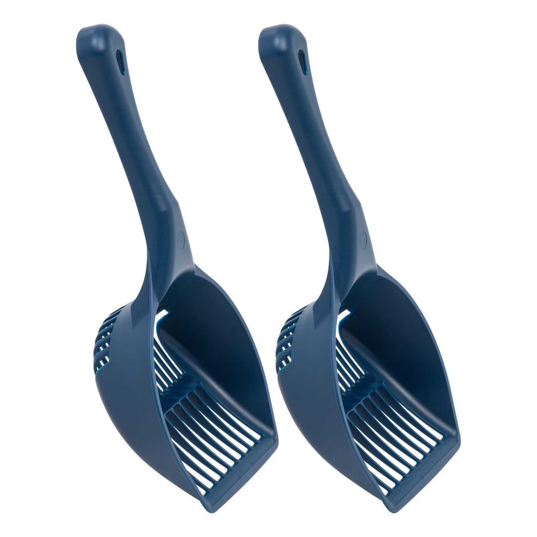 Jumbo Cat Litter Scoop, 2 Pack, Navy Blue - IRIS USA, Inc.