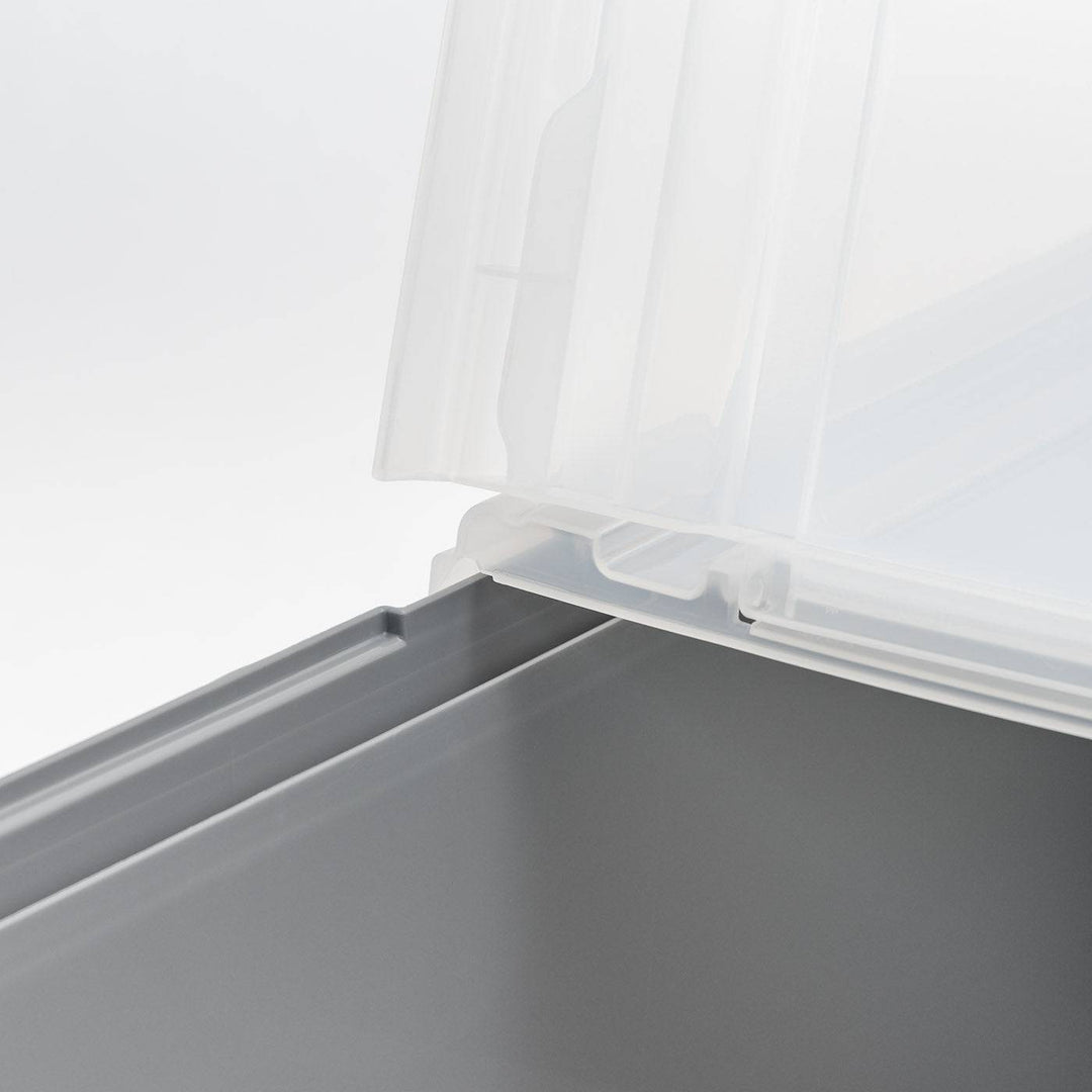 Plastic File Box with Split Lid, Letter Size, Gray, 4/Pack - IRIS USA, Inc.
