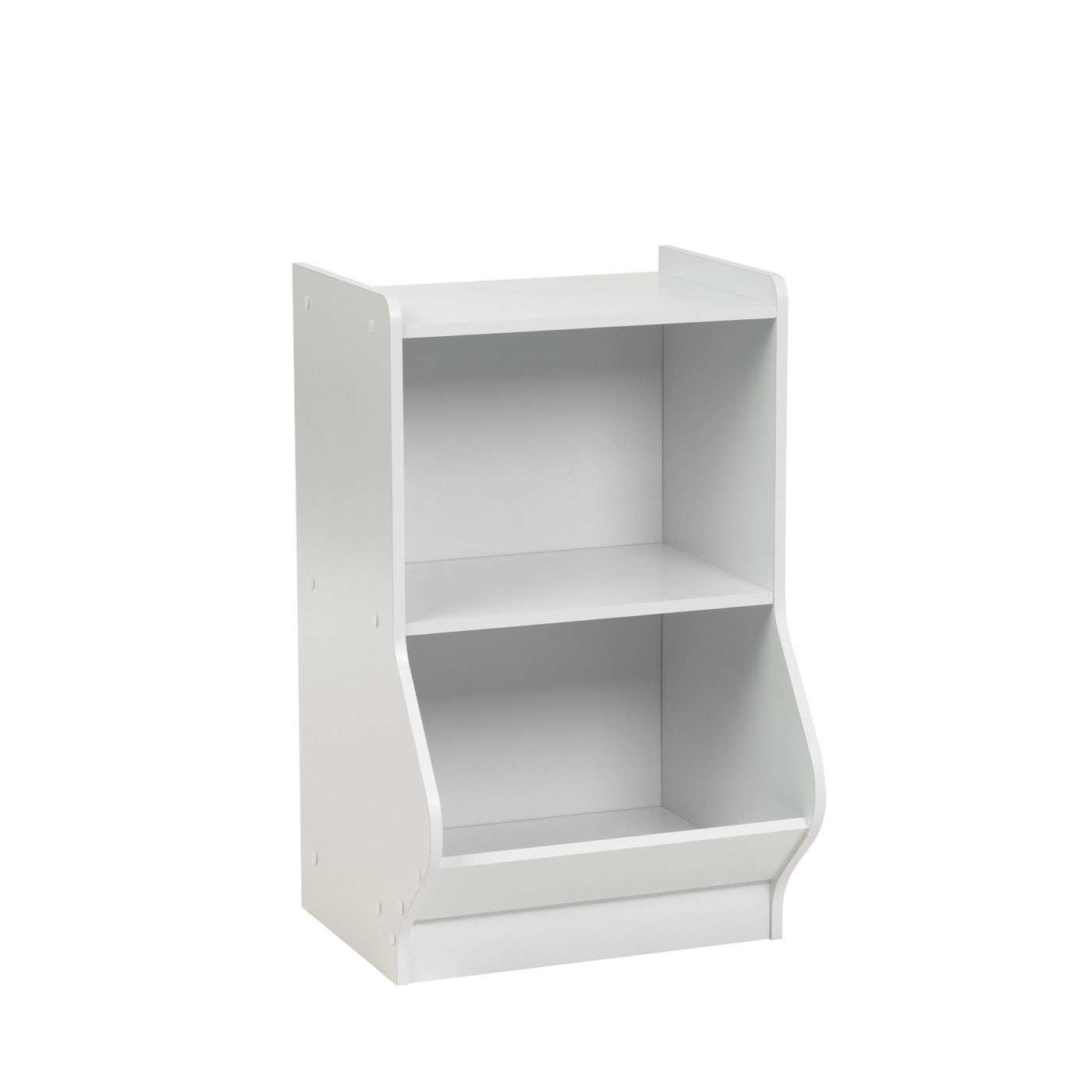 IRIS USA 2-Tier Storage Organizer Shelf with Footboard, White 