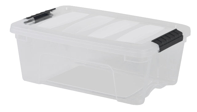 IRIS 12 Qt. Stack and Pull Storage Box in Clear 100300 - The Home