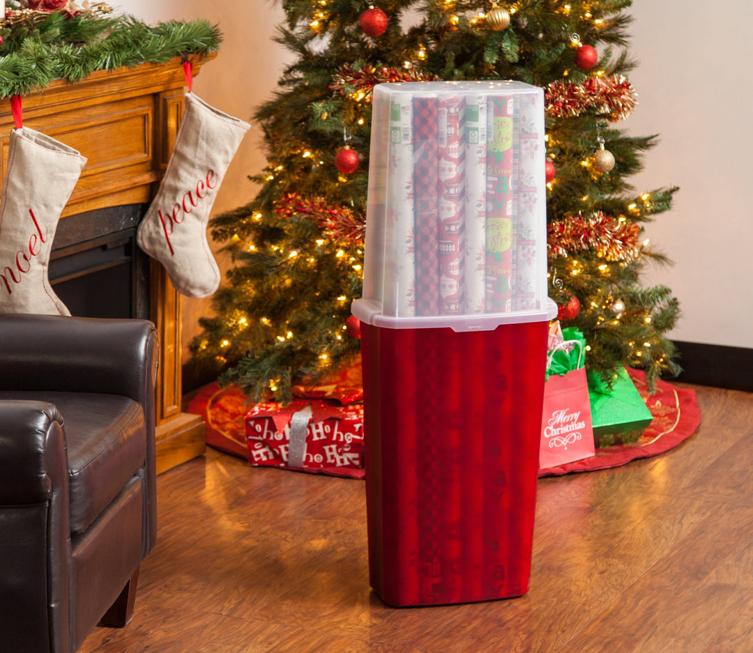 Holiday 40-inch Wrapping Paper Storage Box – IRIS USA
