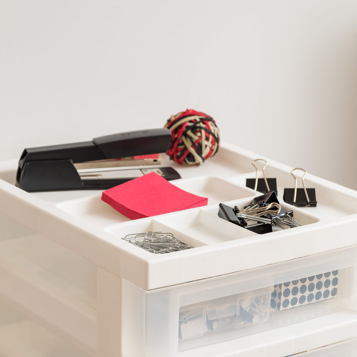 7-Drawer Storage Cart with Organizer Top, White - IRIS USA, Inc.