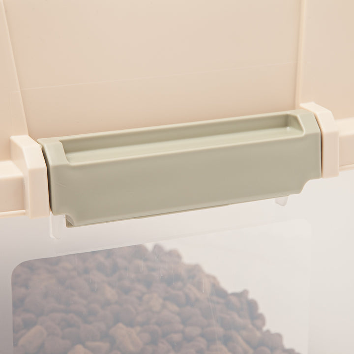 Large Elevated Feeder with Airtight Storage, Almond - IRIS USA, Inc.