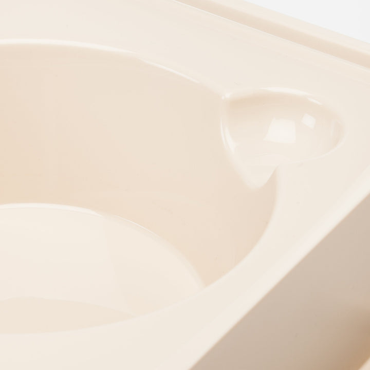 Large Elevated Feeder with Airtight Storage, Almond - IRIS USA, Inc.