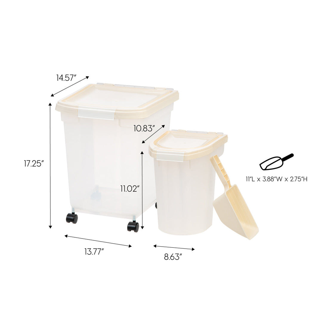 3-Piece Airtight Food Container Combo, White - IRIS USA, Inc.