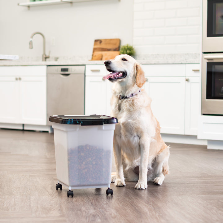 32.5 Quart Airtight Pet Food Container, Black/Pearl - IRIS USA, Inc.