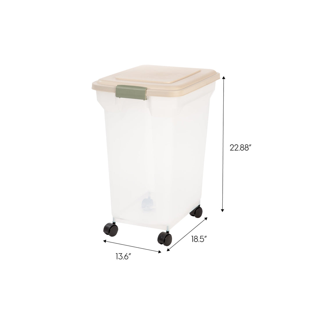 55 Quart Airtight Pet Food Container, Almond - IRIS USA, Inc.