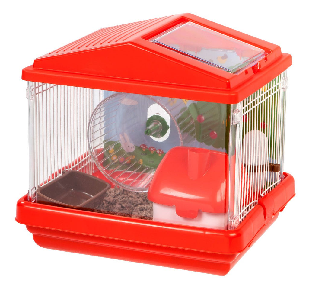 White Large Hamster Cage, 3-Tier Gerbil Cages With Running Wheel