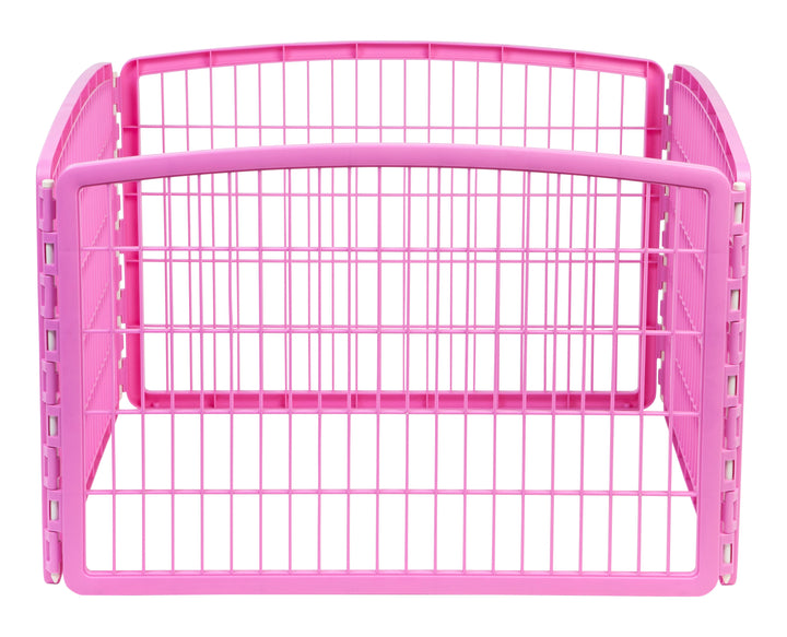 24'' Exercise 4-Panel Pet Playpen without Door, Pink - IRIS USA, Inc.