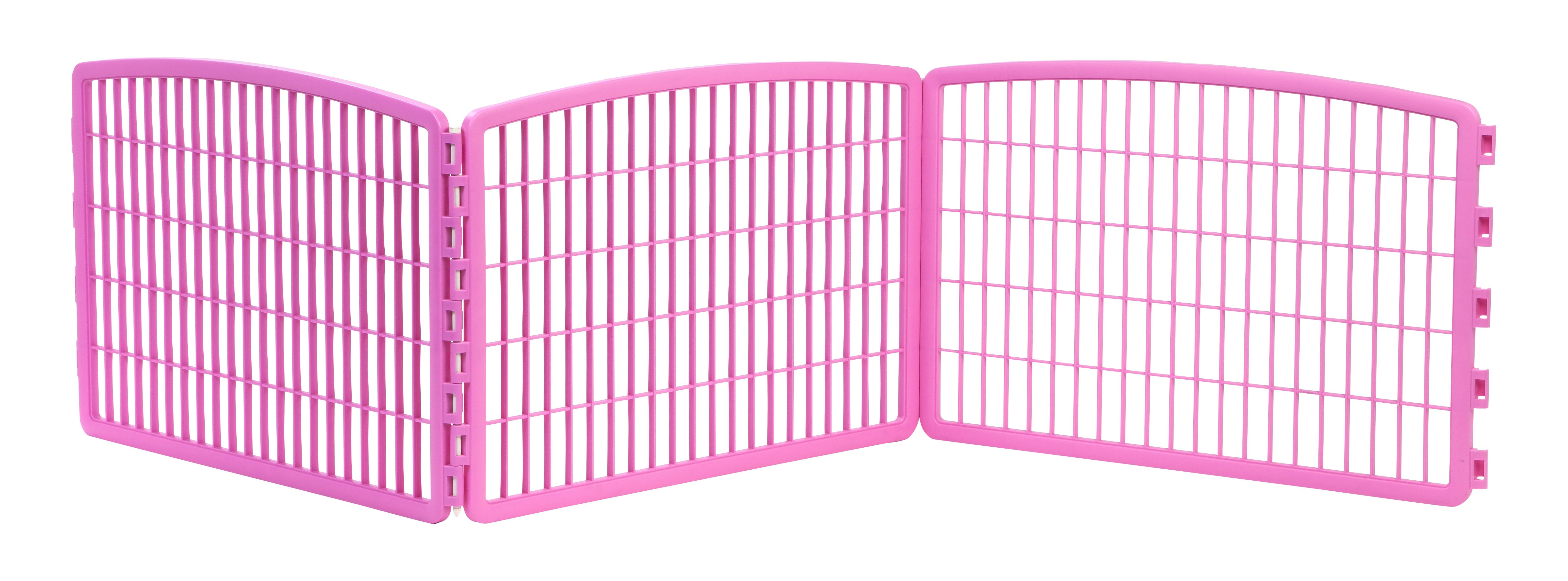 24'' Exercise 4-Panel Pet Playpen without Door, Pink – IRIS USA 24'' Exercise 4-Panel Pet Playpen without Door, Pink – IRIS USA