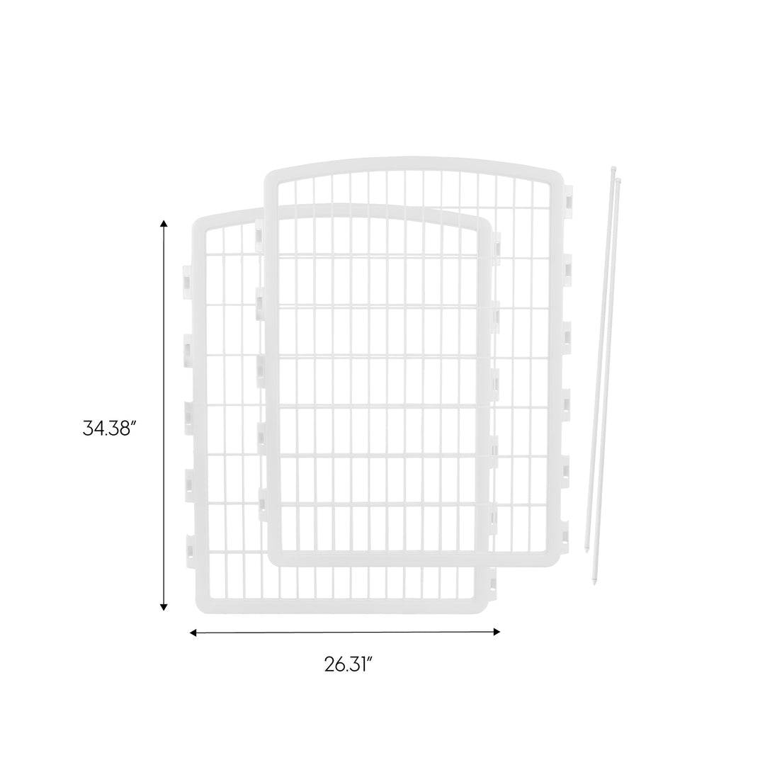 34'' Pen Playpen 2 Panel Add-On, White - IRIS USA, Inc.