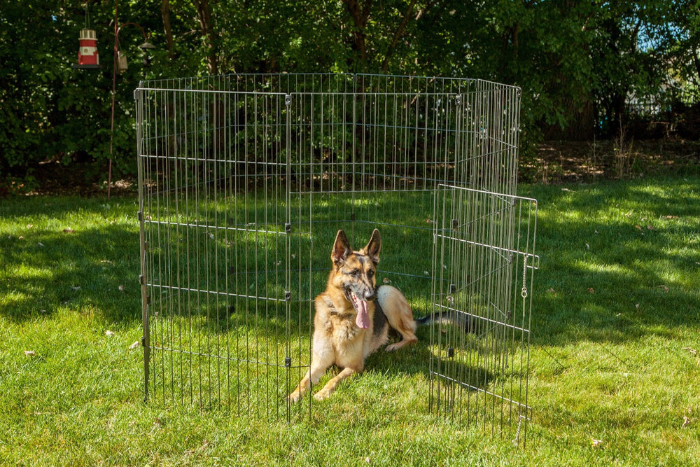 Wire Pet Pen - 48-inch - image 1#color_gray