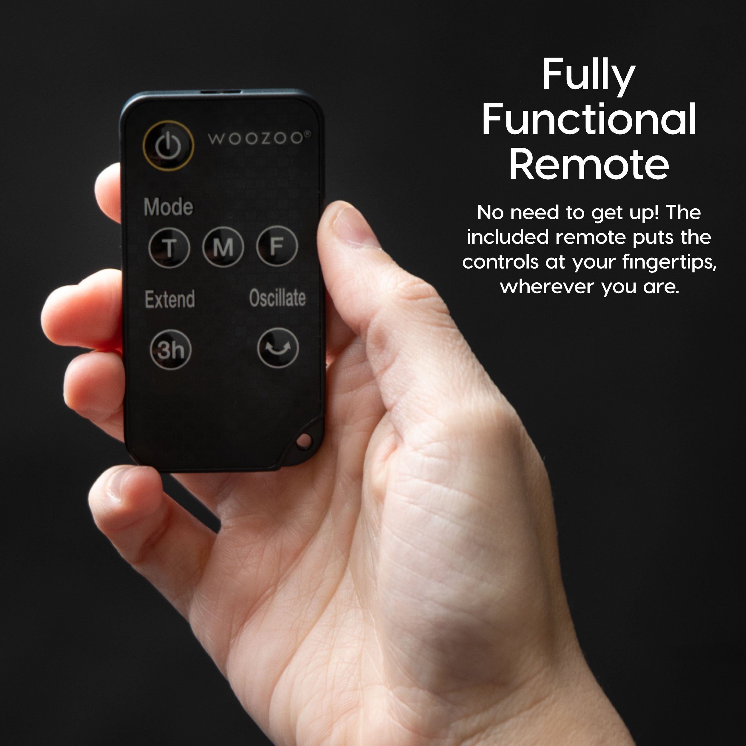 WOOZOO Space Heater – Portable, Oscillating with Motion Sensor