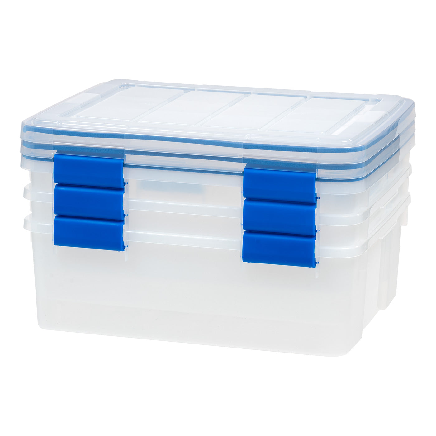 IRIS USA 19 Quart Weathertight Stackable Storage Box, Secure Lid, Clear (6  Pack), 1 Piece - Fry's Food Stores