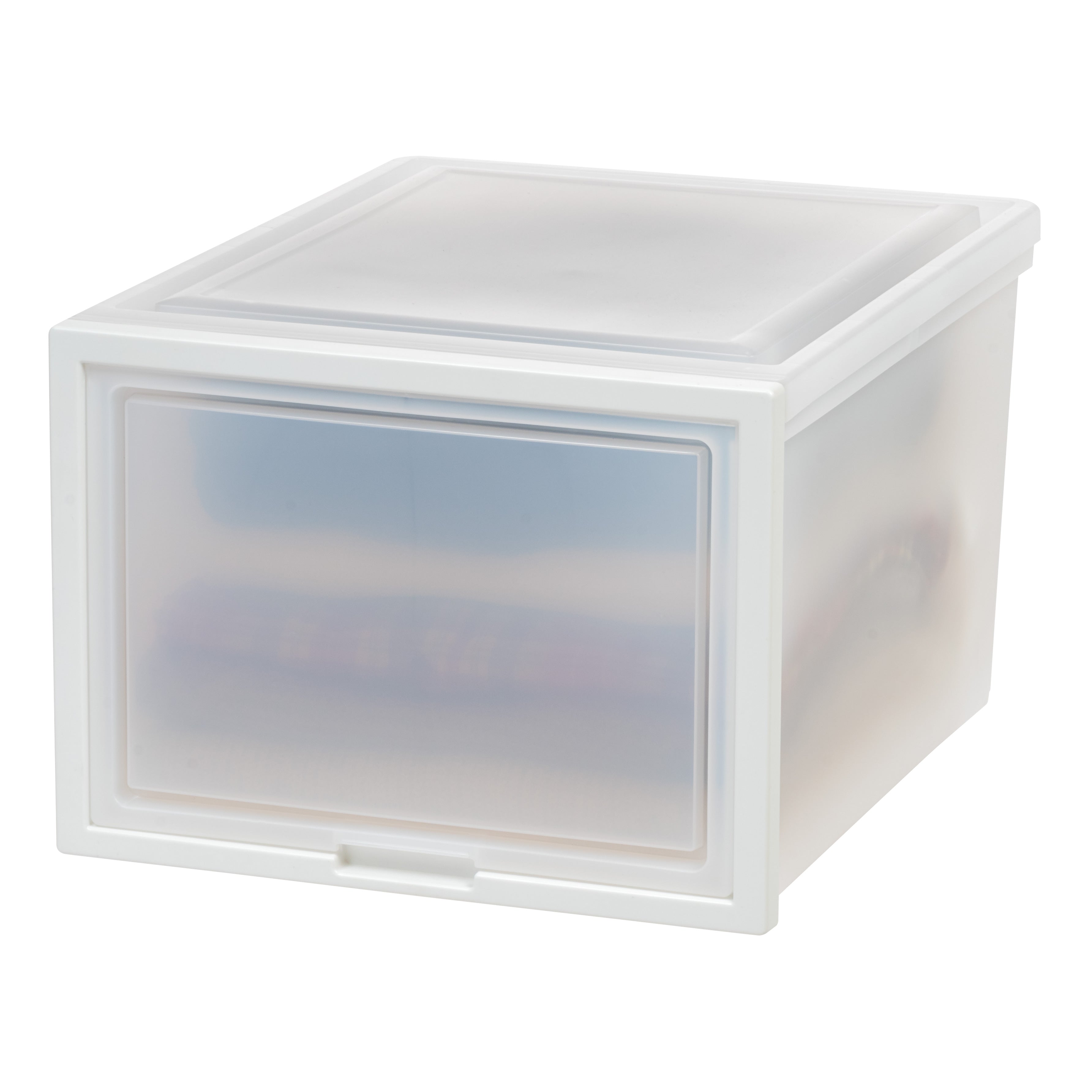 Deep Box Chest with Sliding Door, White, 3 Pack – IRIS USA