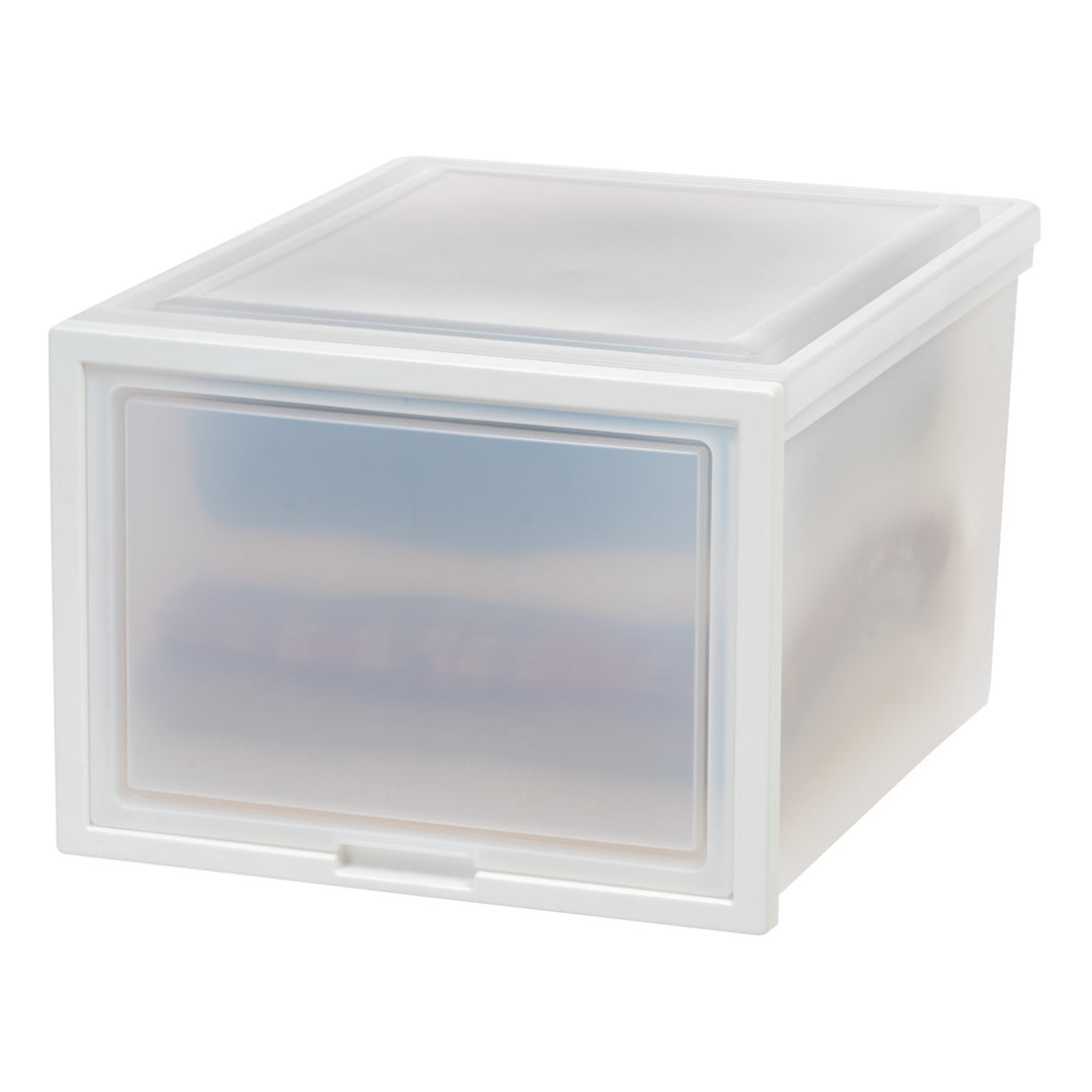 Deep Box Chest with Sliding Door, White, 3 Pack - IRIS USA, Inc.