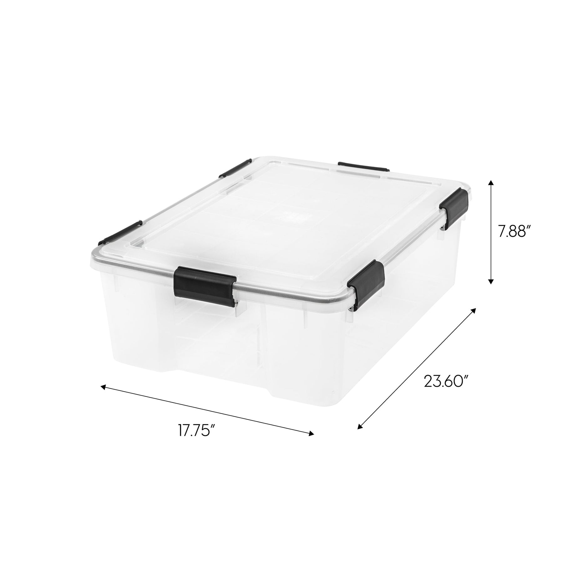 IRIS USA 3 Pack 144qt Large Clear View Plastic Storage Bin with