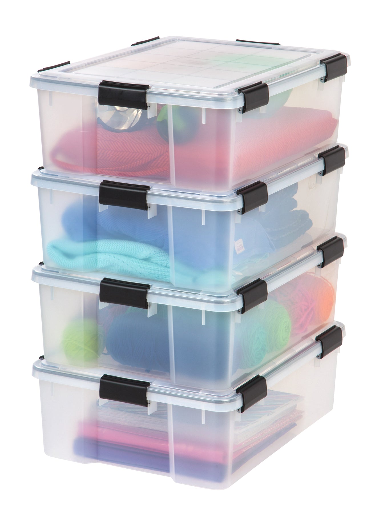 IRIS Weathertight Storage Box, 62 Quart - Clear