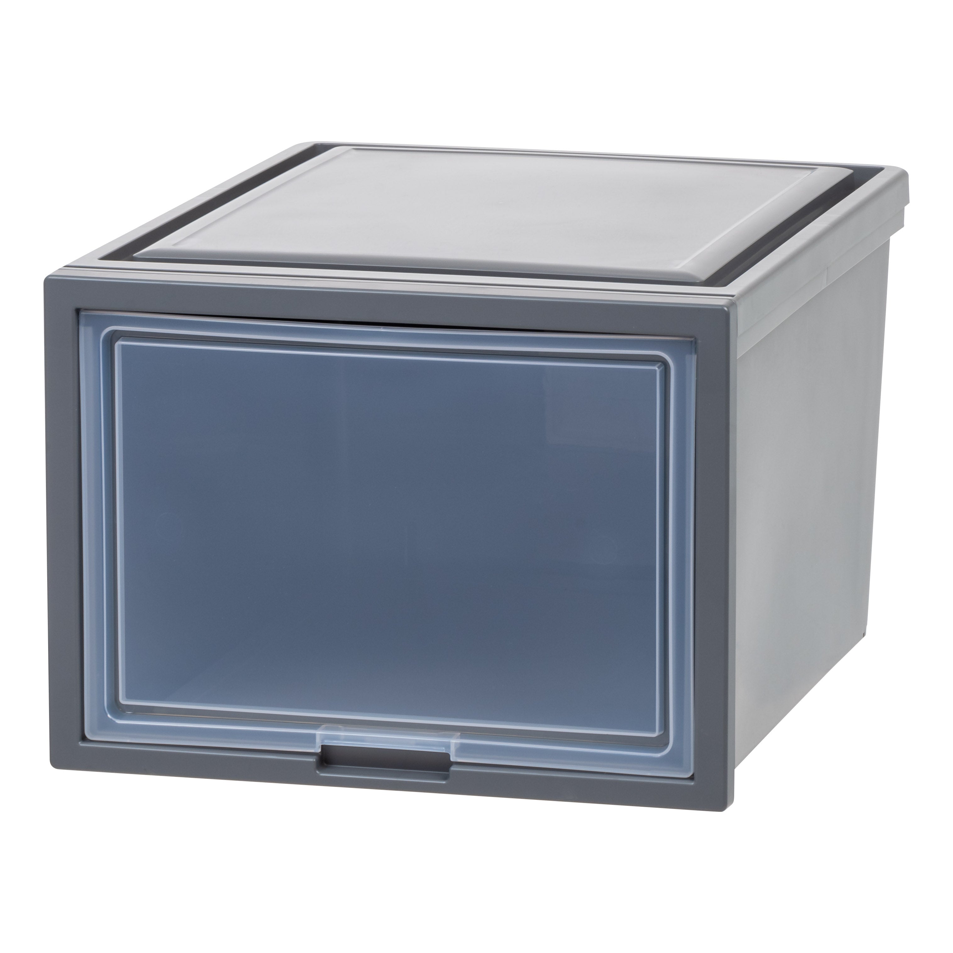 Deep Box Chest with Sliding Door, Gray – IRIS USA