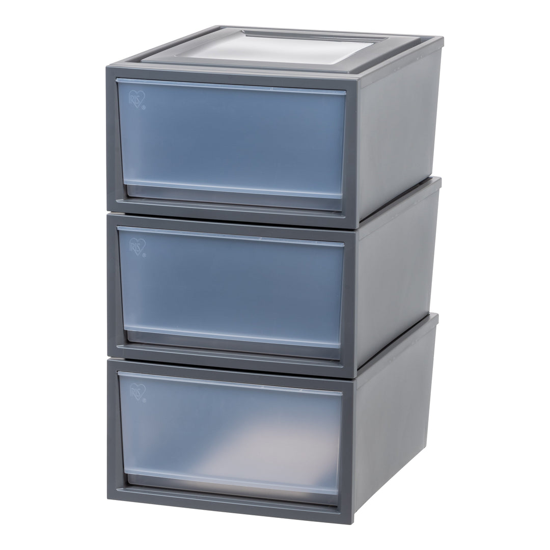 Box Chest Drawer, Gray, 3 Pack - IRIS USA, Inc.