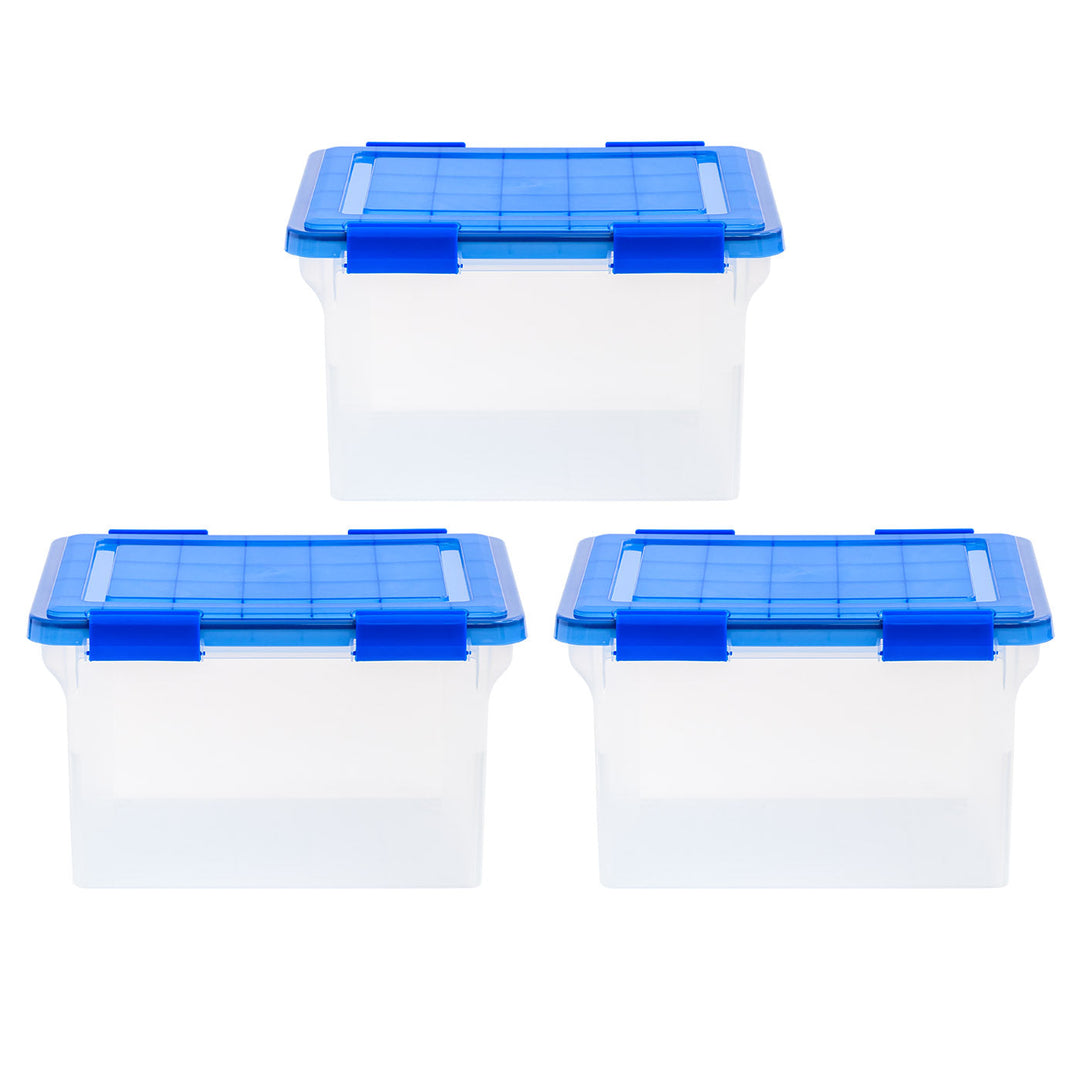 Stackable Plastic Legal File Storage Box for Letter [Pack of 3] - IRIS USA, Inc.