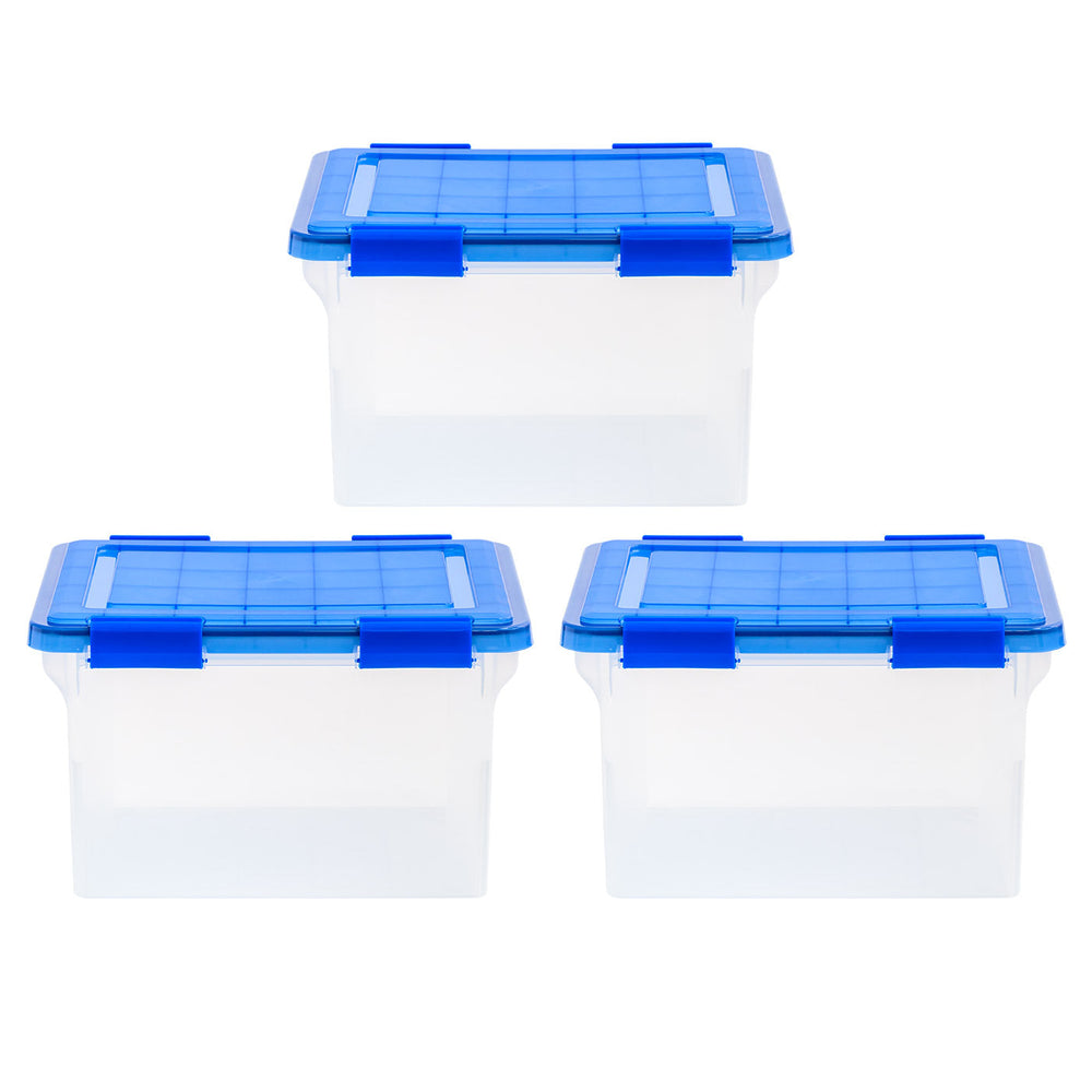 Stackable Plastic Legal File Storage Box for Letter [Pack of 3] - IRIS USA, Inc.