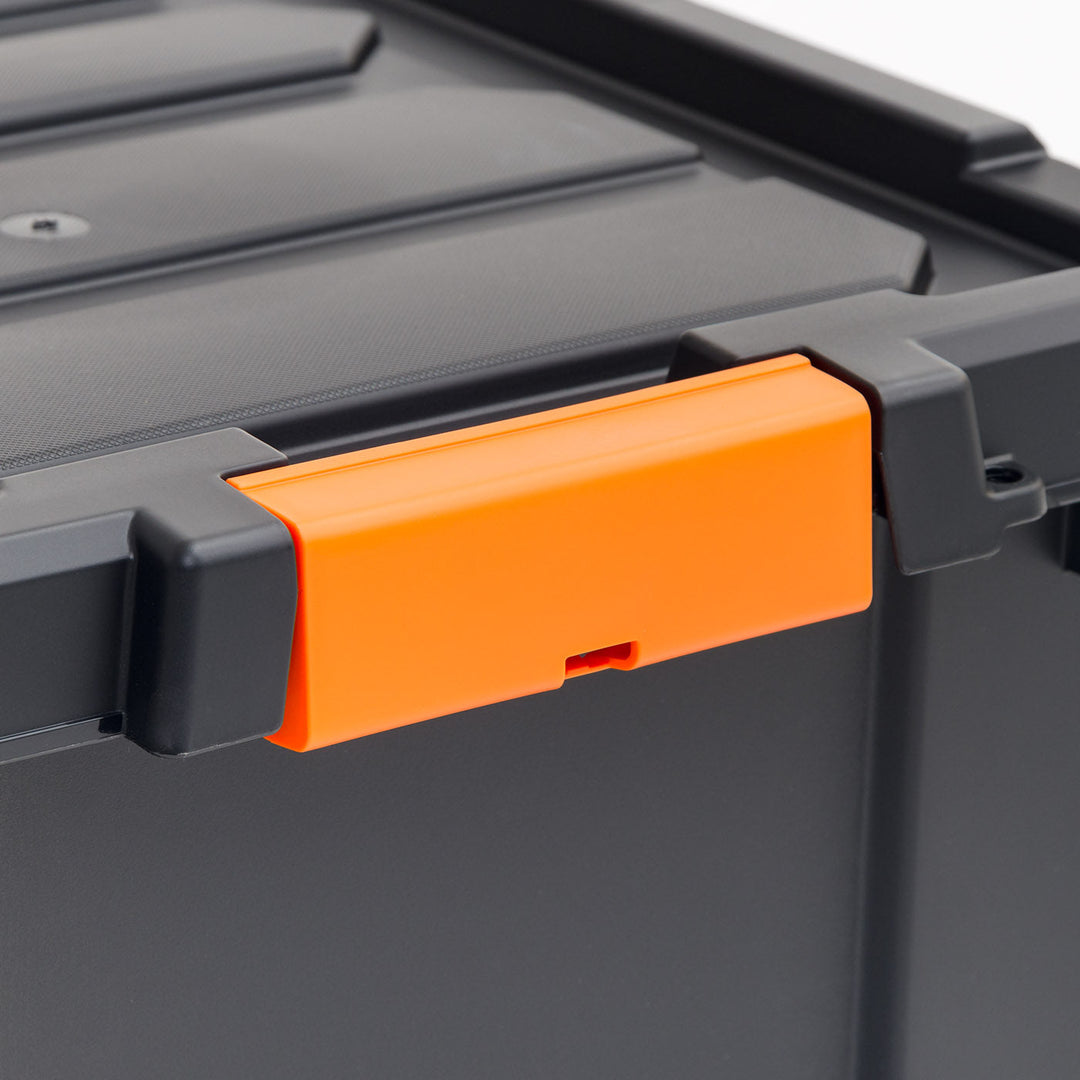 22 Quart  Heavy Duty Plastic Storage Box, Black Pack of 4 - IRIS USA, Inc.