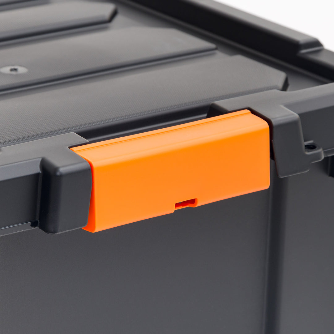 47 Quart Heavy Duty Plastic Storage Box, Black Pack of 4 - IRIS USA, Inc.