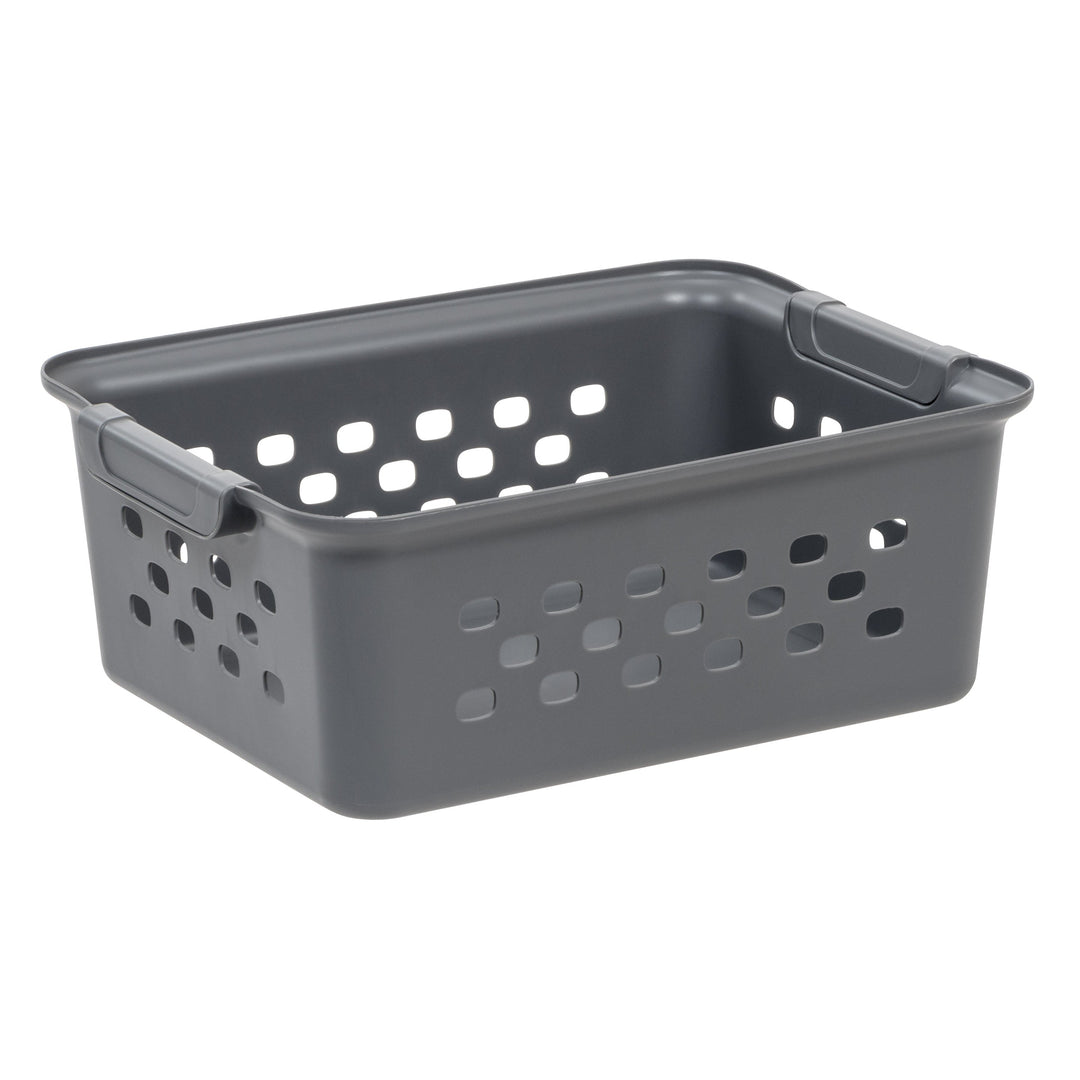 Small Organizer Storage Basket, Gray, Pack of 10 - IRIS USA, Inc.