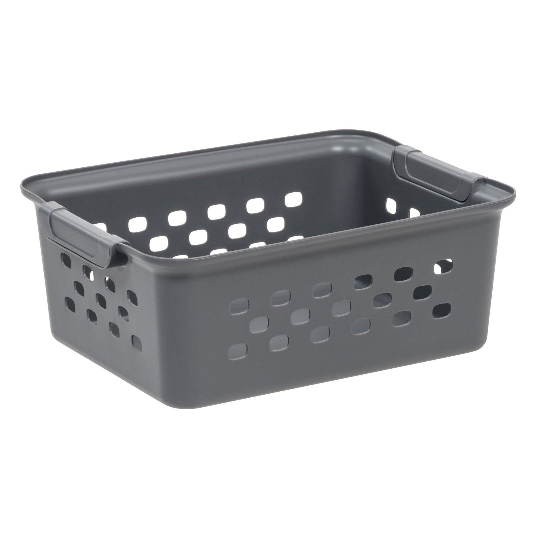 Iris Small Organizer Storage Basket, Gray, Pack of 10