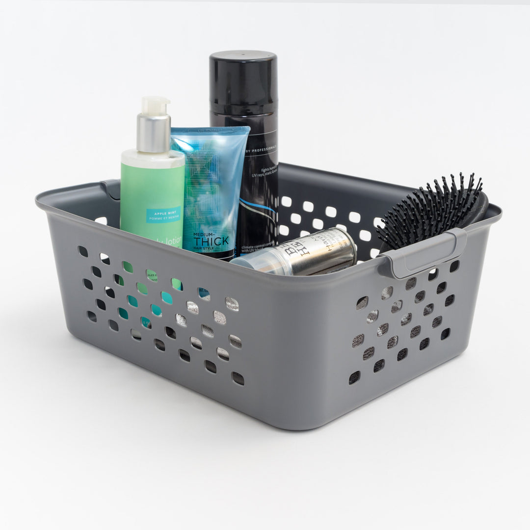 Medium Organizer Storage Basket, Gray, Pack of 4 - IRIS USA, Inc.