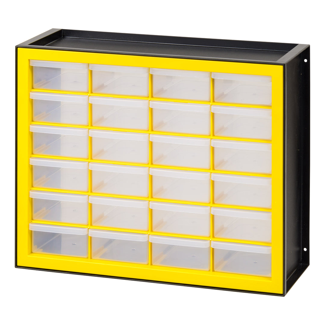 IRIS USA, 24 Drawer Parts Cabinet, Black/Yellow - IRIS USA, Inc.