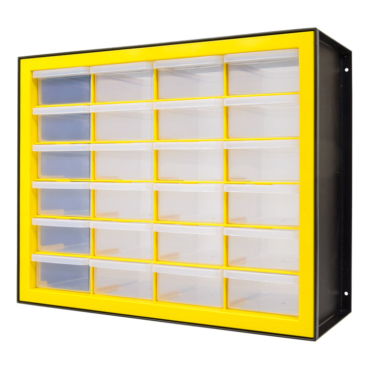 IRIS USA, 24 Drawer Parts Cabinet, Black/Yellow - IRIS USA, Inc.