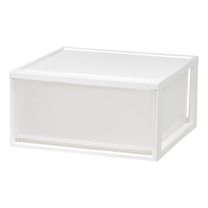 IRIS USA MSD-3 Compact Stacking, Stackable Plastic Drawer Unit, 47 Quart, White, 2 Count - IRIS USA, Inc.