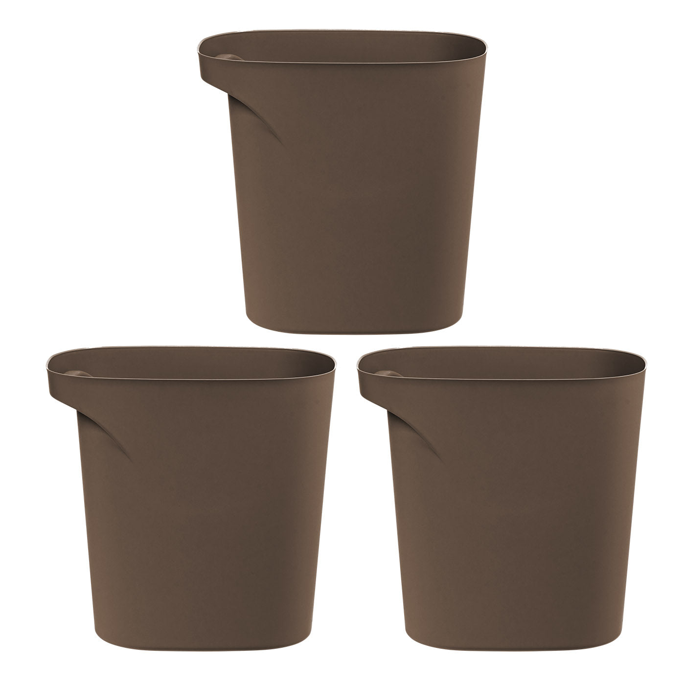 Iris Usa 6 Gallon / 24 Quart Plastic Wastebasket Trash Cans For Home, Office,  Bedroom, Bathroom, Gray, 2-pack : Target