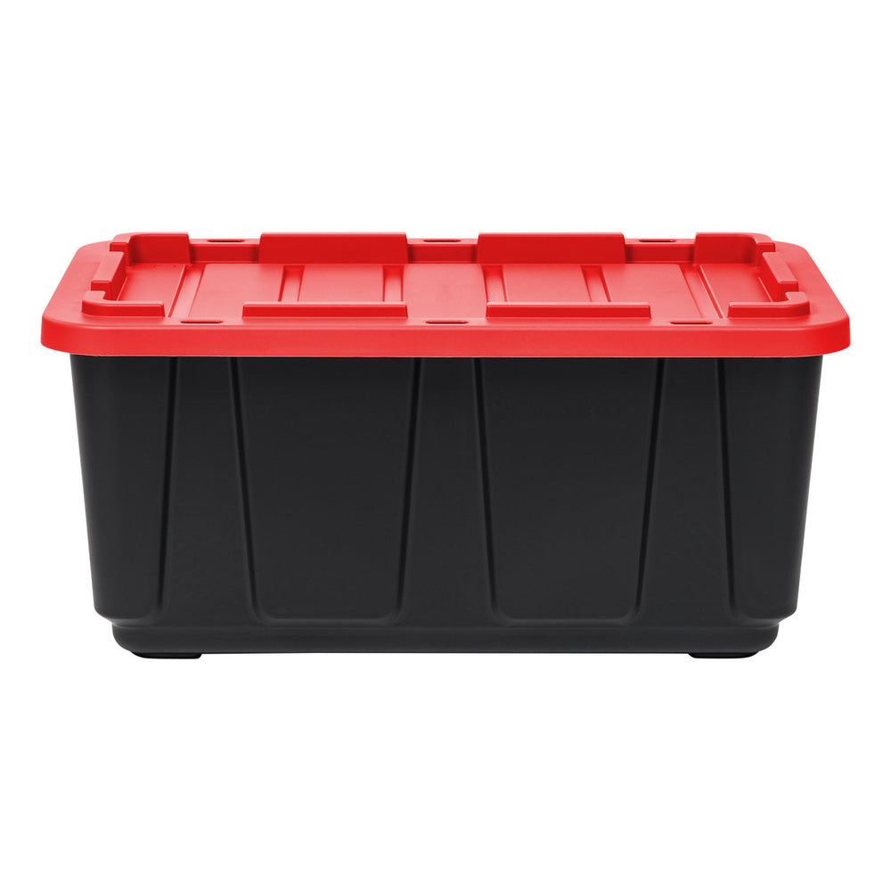 100 Quart BRK/RED Stackble Tough Storage Box [ Pack of 3 ] - IRIS USA, Inc.