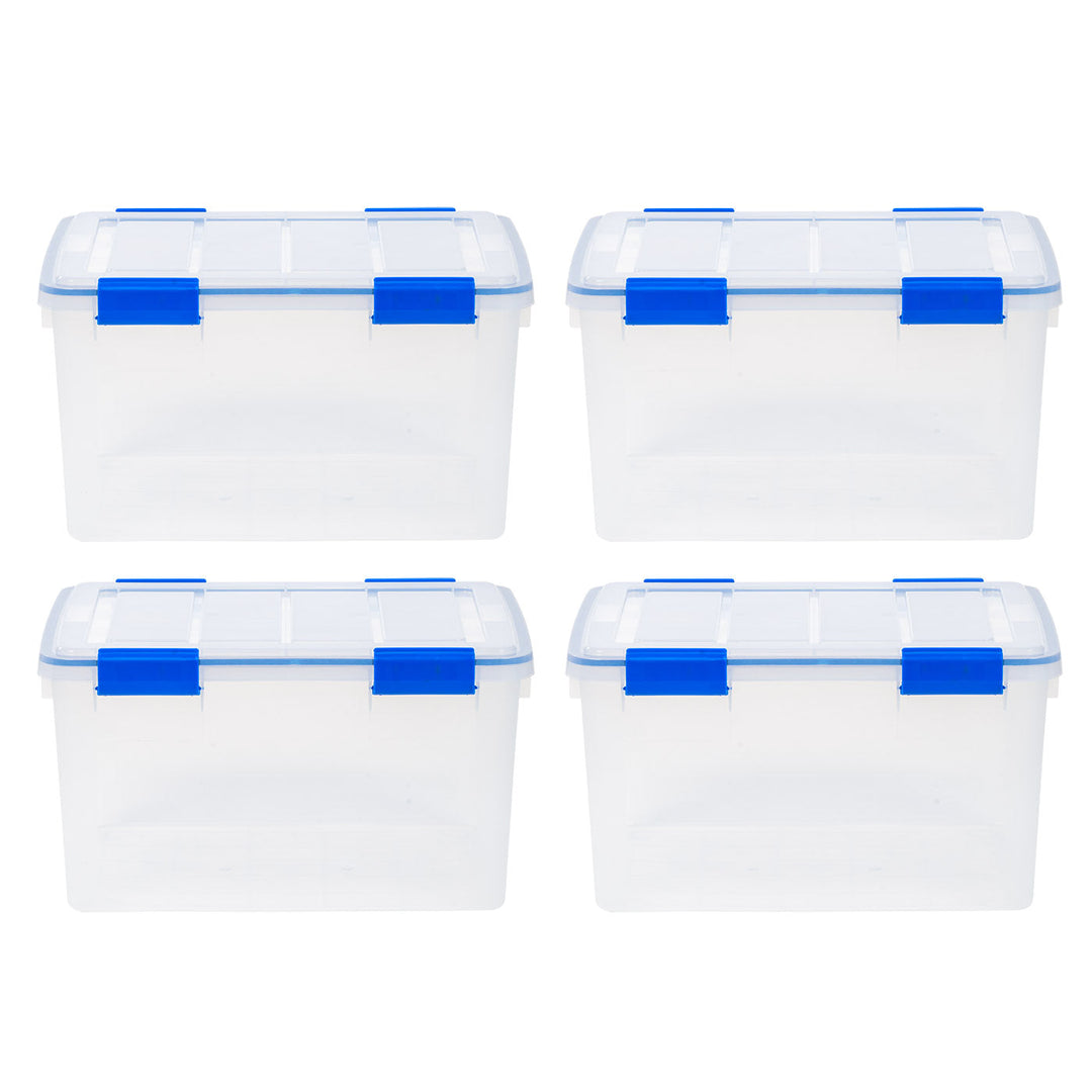 Iris 41 qt. Weathertight Storage Box in Clear (3-Pack)