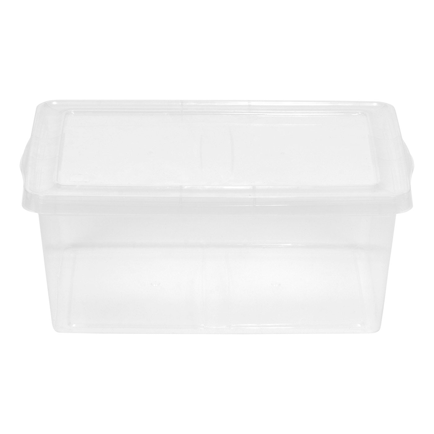 Iris 1.6 Gallon Snap Top Plastic Storage Box, Clear with Gray Lid, Pack of 10