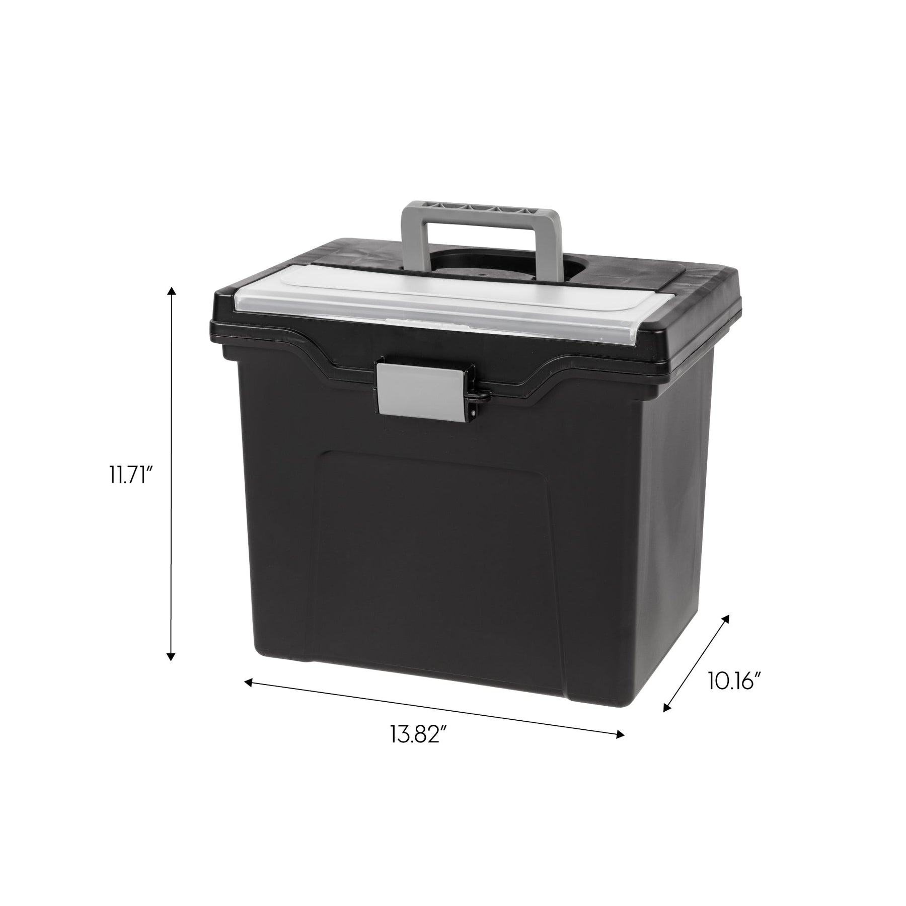 Plastic Office Storage Portable Legal File-Box with Organizer-Lid ...