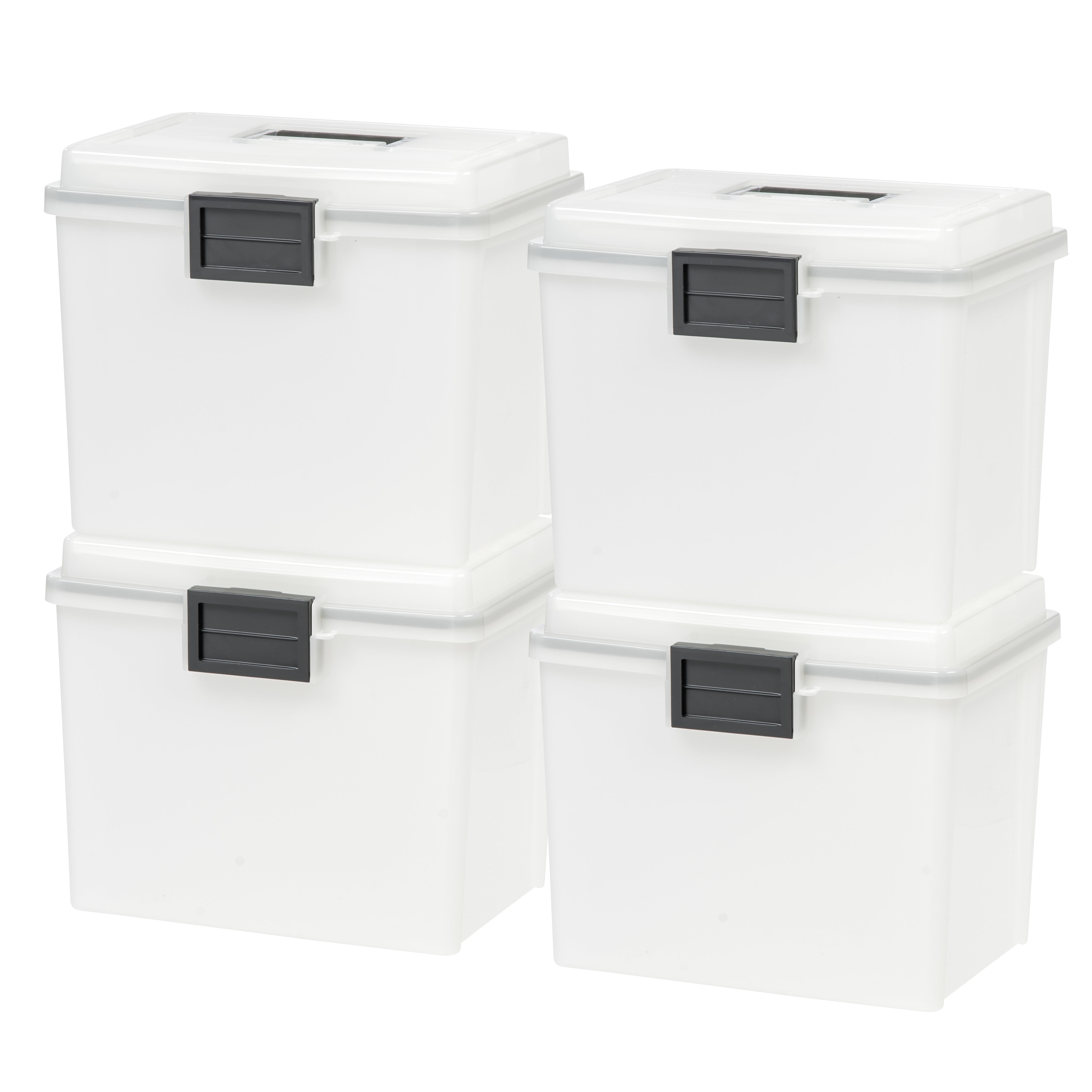 IRIS USA 19qt WEATHERPRO Airtight Plastic Storage Bin with Lid and Seal and  Secure Latching Buckles