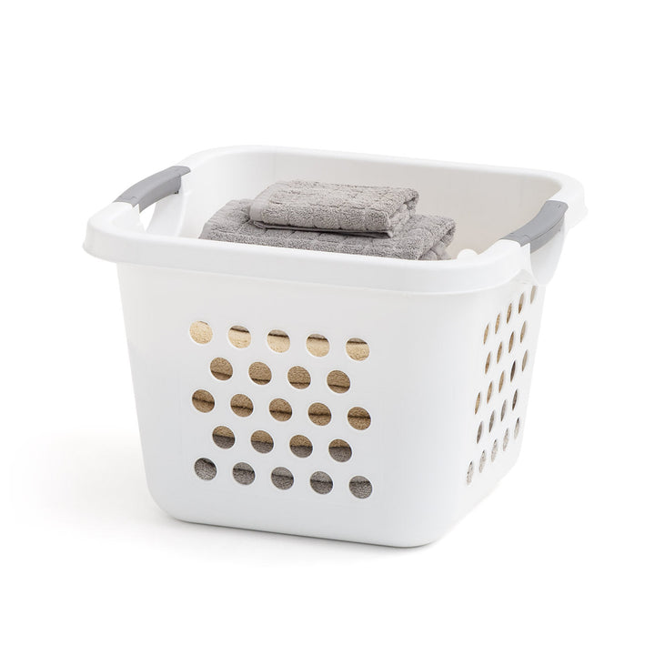 IRIS USA HLB-2 30L Compact Laundry Basket/Hamper, Plastic Storage Basket/Organizer with easy lift handles,  3 Pack - IRIS USA, Inc.